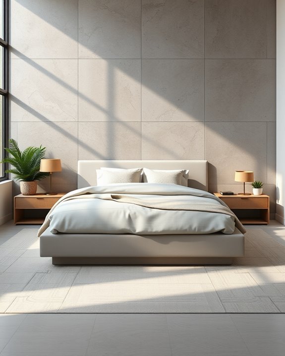 concrete textured accent walls