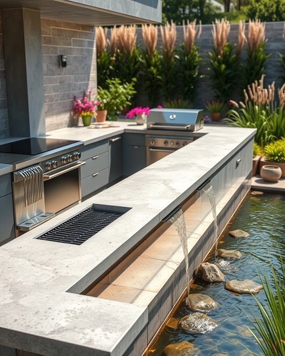 concrete water feature enhancement