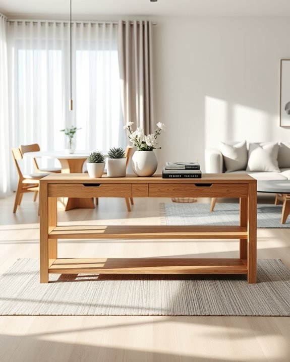 console table space divider