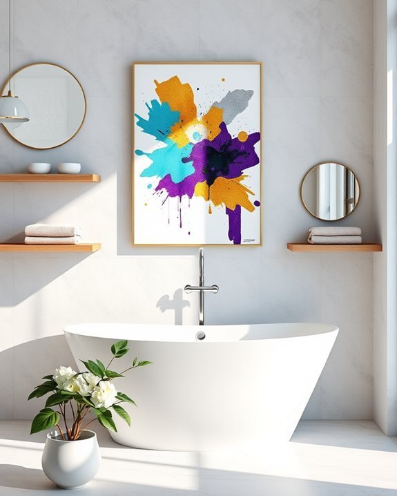 contemporary bathroom art installations