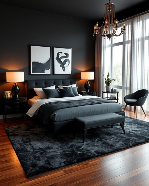 contemporary black decor elegance