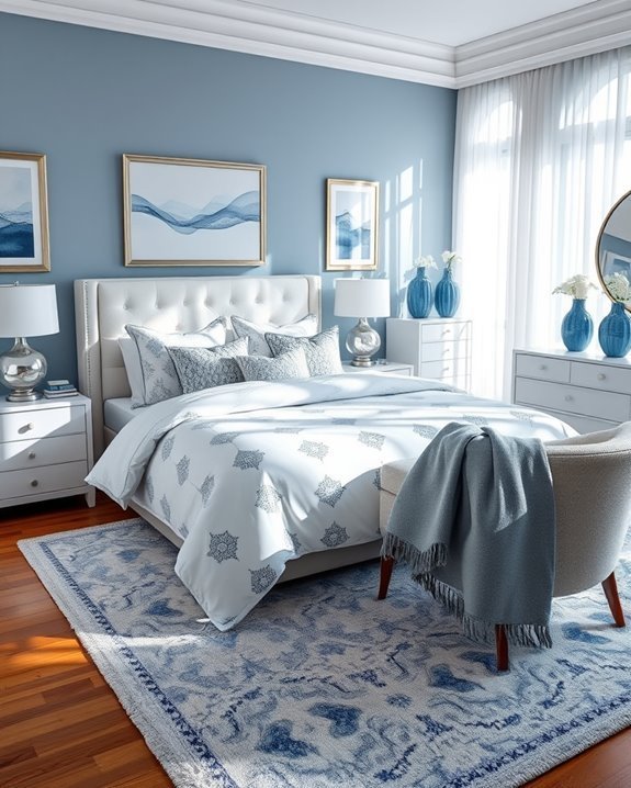 contemporary blue white elegance