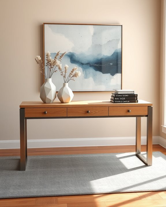 contemporary console table design