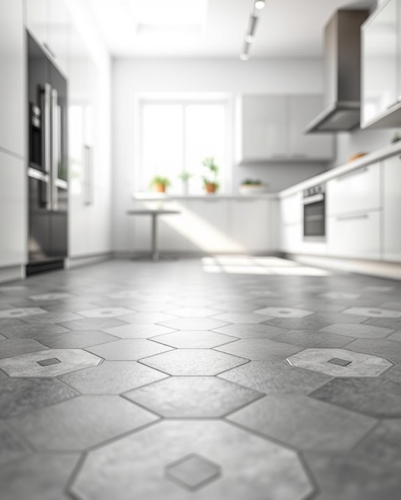 contemporary geometric grey tiles