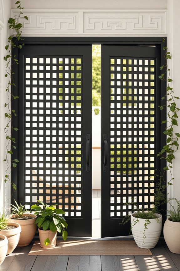 contemporary lattice door design