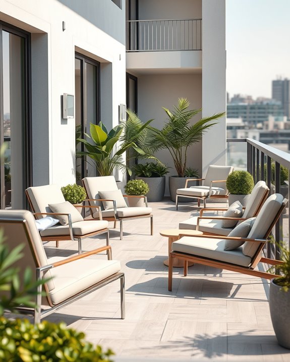 contemporary outdoor lounge seating