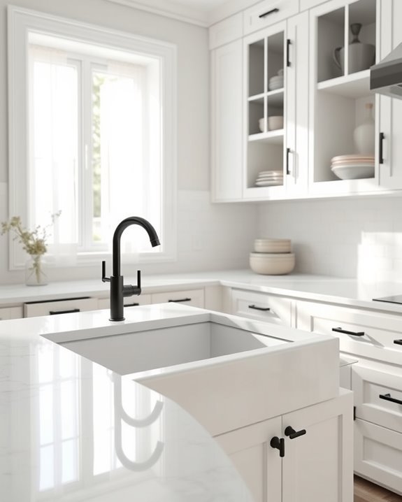 contrasting dark hardware elegance