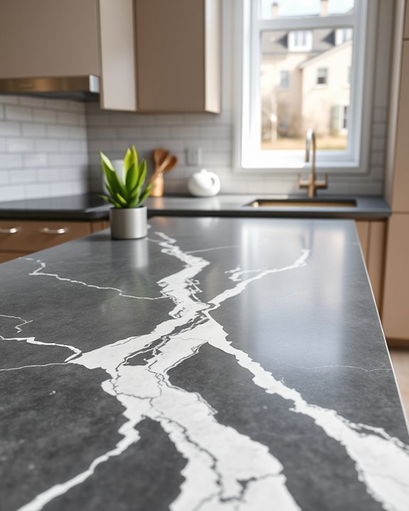contrasting hues for countertops