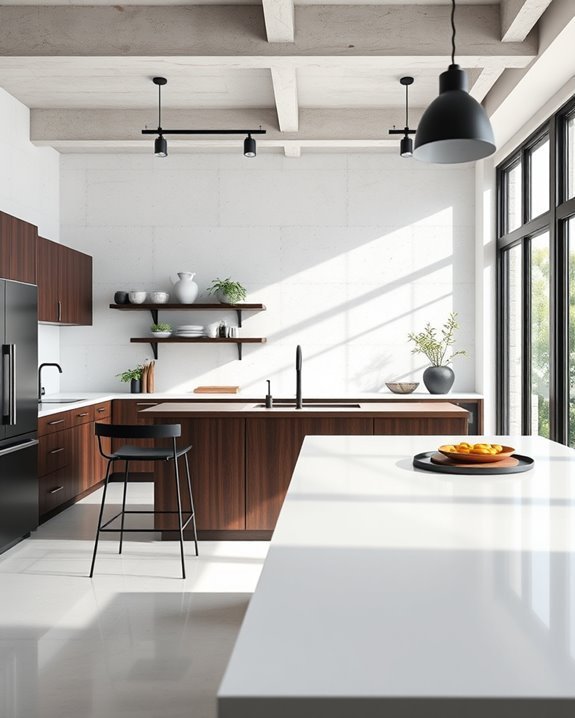 contrasting modern kitchen design