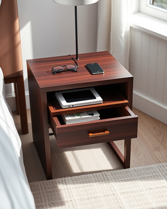 convenient charging bedside table