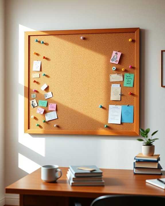 corkboard for college organization