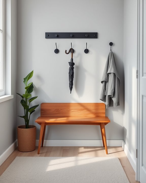 corner entryway organization solution