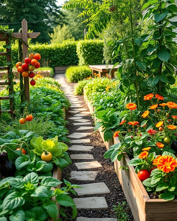 cottage garden vegetable charm