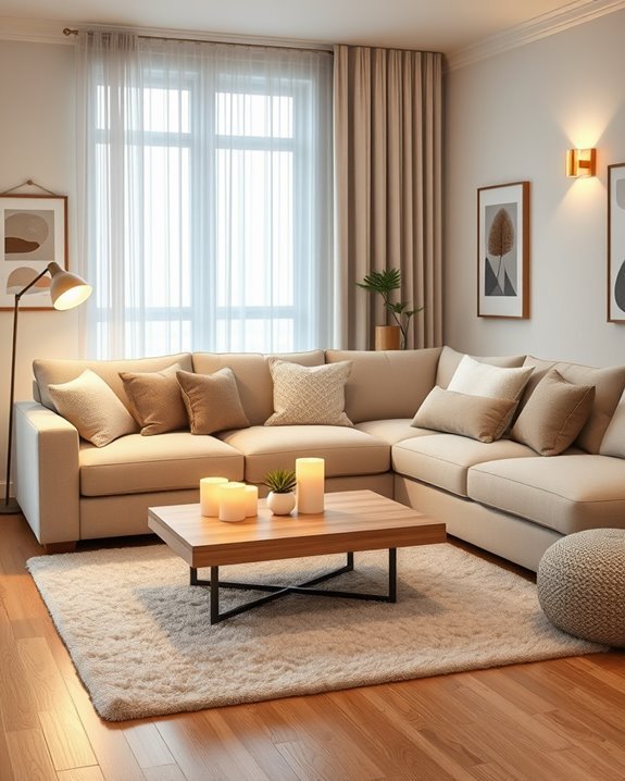 cozy ambiance with adjustable lighting