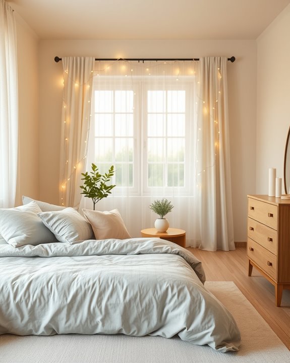 cozy ambiance with fairy lights