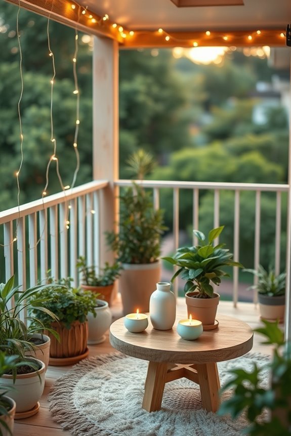 cozy ambiance with string lights