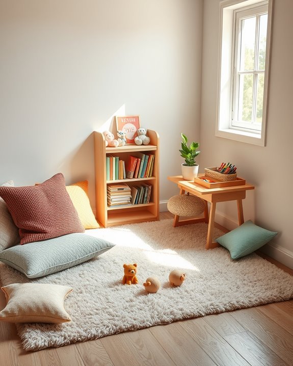 cozy and organized play area