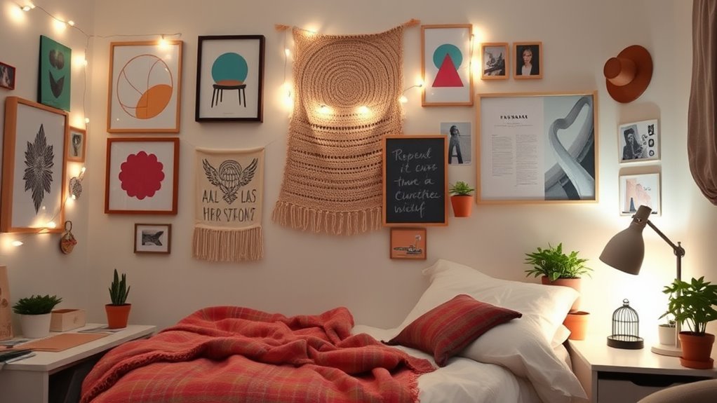 cozy and stylish dorm decor