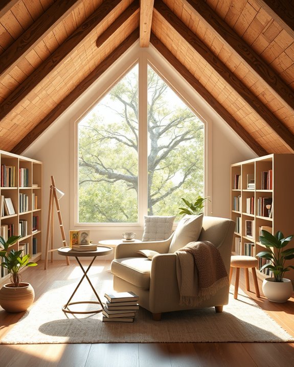 cozy attic reading retreat