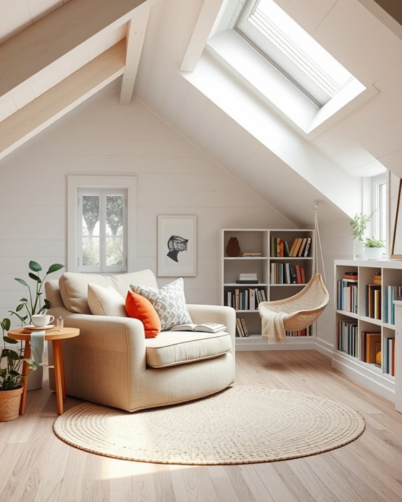 cozy attic reading retreat