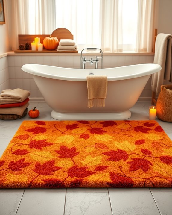 cozy autumn bath decor