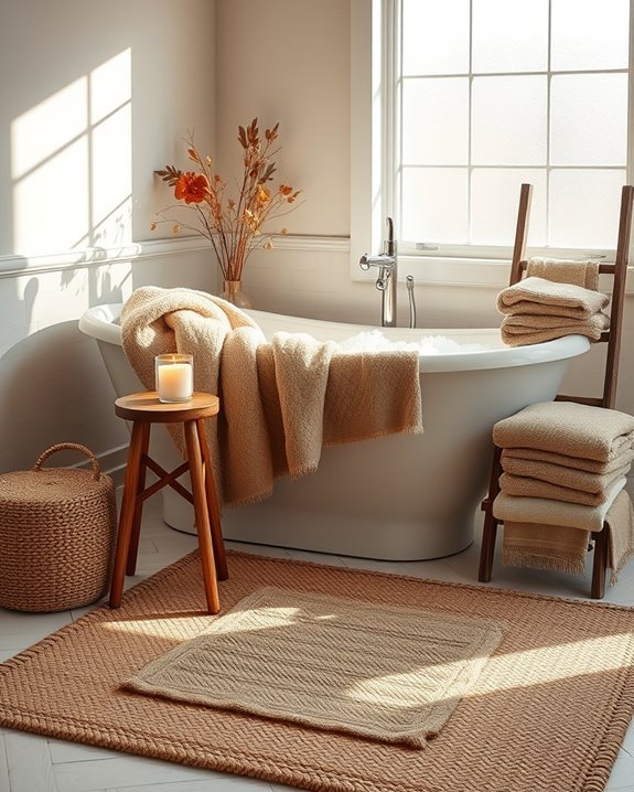 cozy autumn bathroom decor