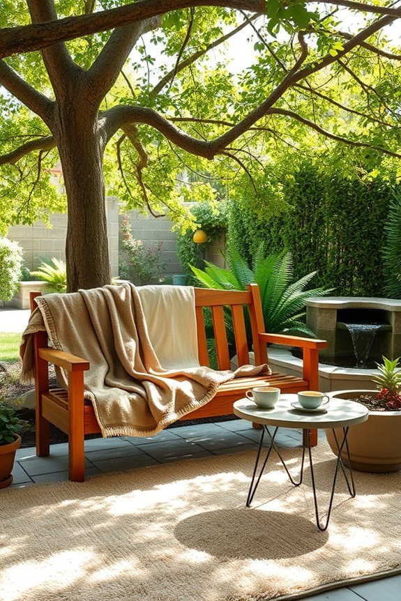 cozy backyard blanket nook