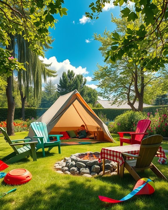 cozy backyard camping adventure