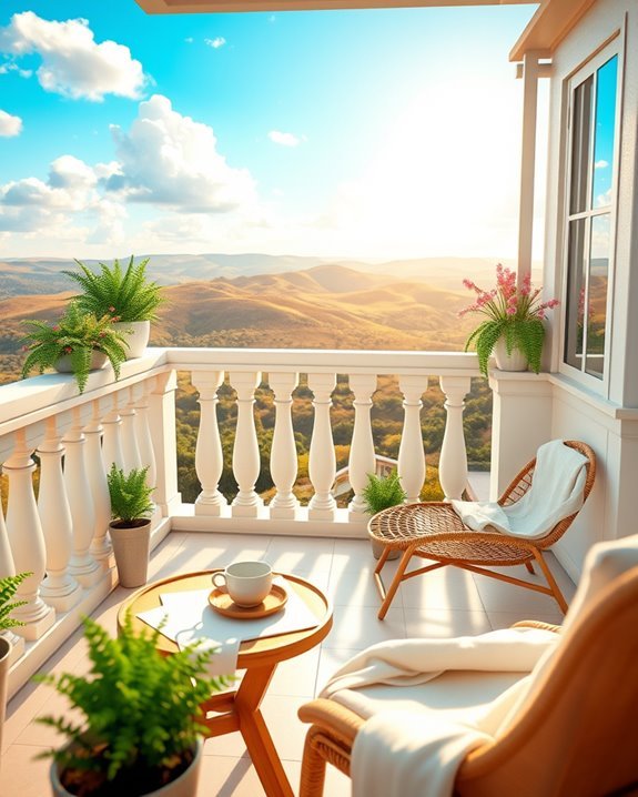 cozy balcony garden retreat