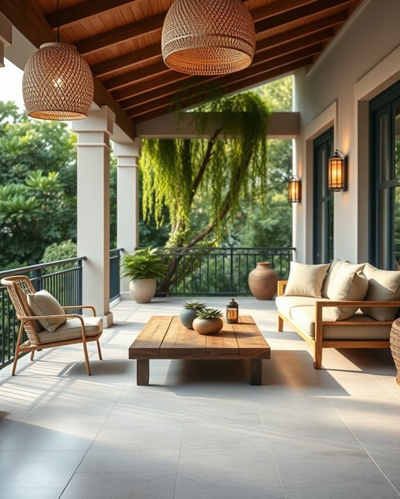 cozy balcony lighting ideas