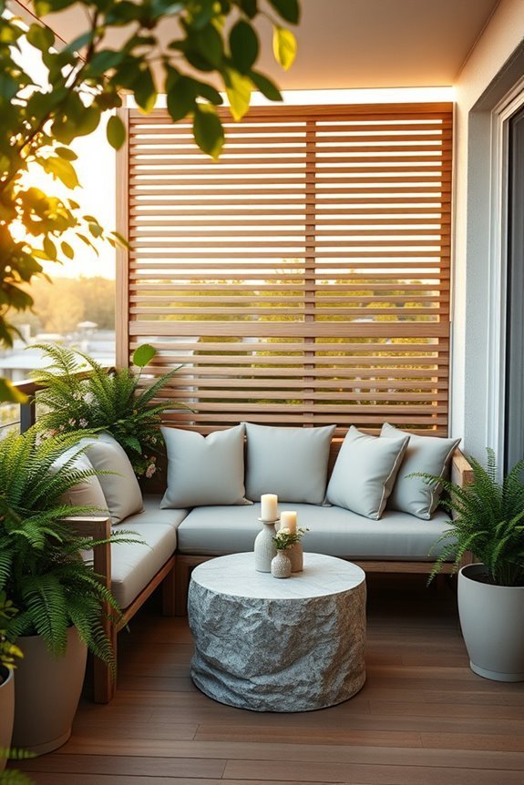 cozy balcony privacy screen