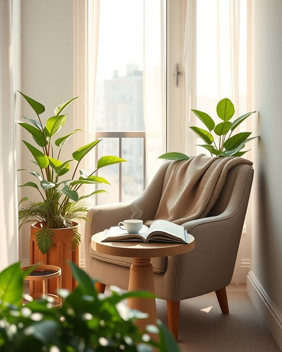 cozy balcony reading retreat