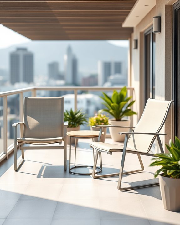 cozy balcony relaxation setup