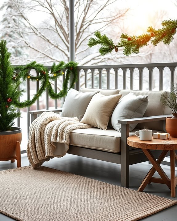 cozy balcony retreat setup