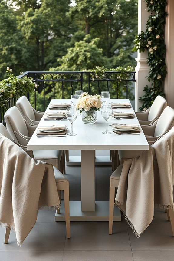 cozy balcony throw blankets