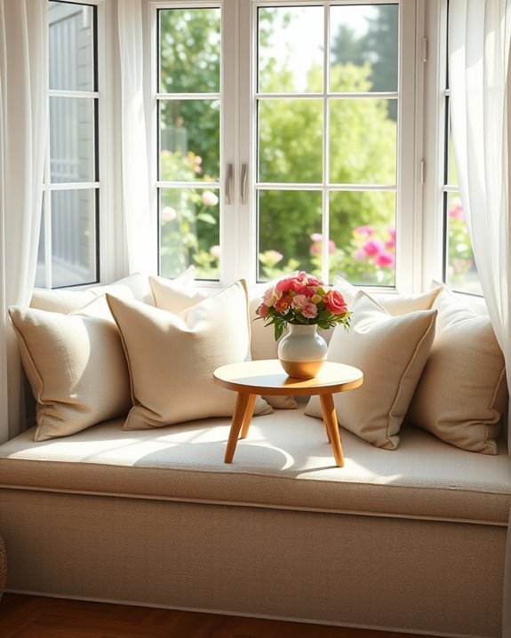 cozy bay window bench