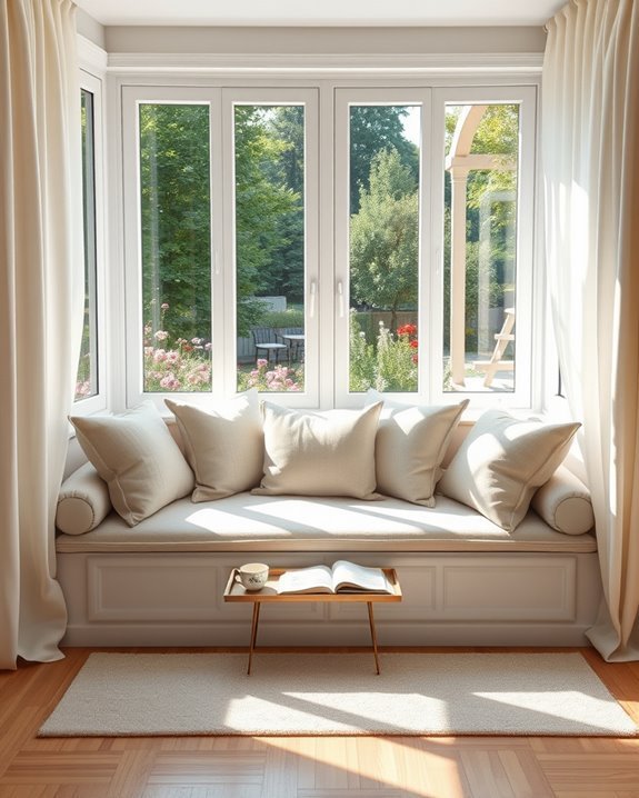 cozy bay window bench