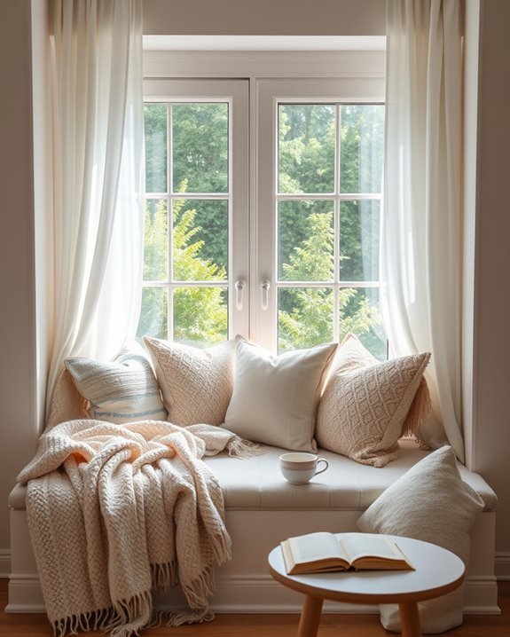 cozy bay window blankets