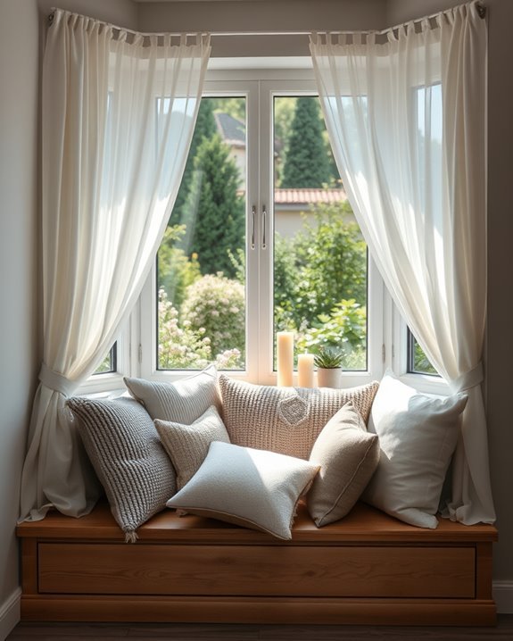cozy bay window cushions