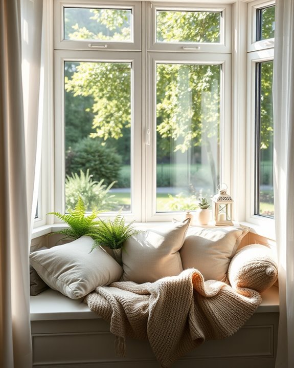 cozy bay window reading nook