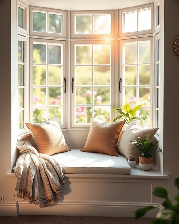 cozy bay window seat