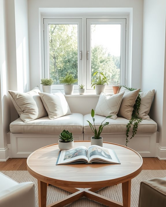 cozy bay window seating
