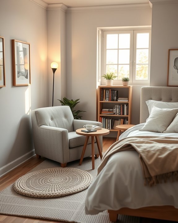cozy bedroom reading corner
