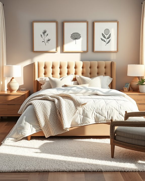 cozy bedroom texture layering