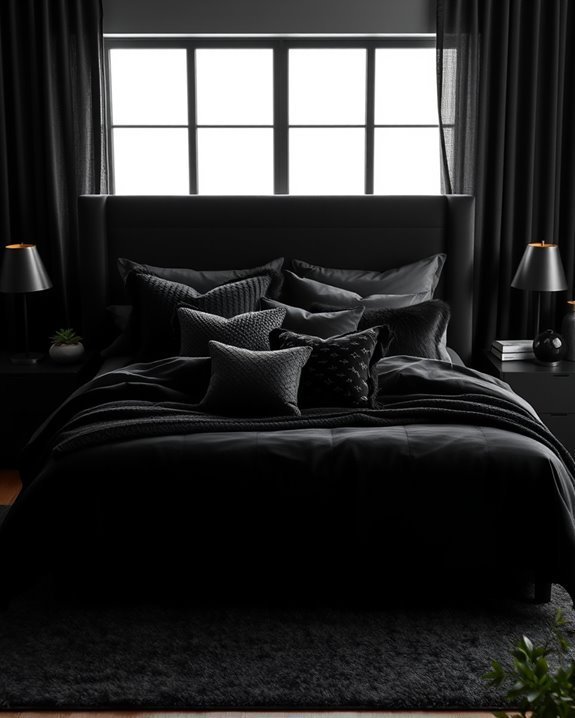 cozy black throw pillows