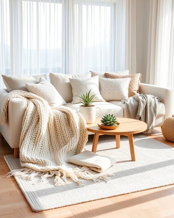 cozy blankets enhance warmth