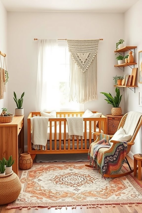 cozy bohemian baby decor
