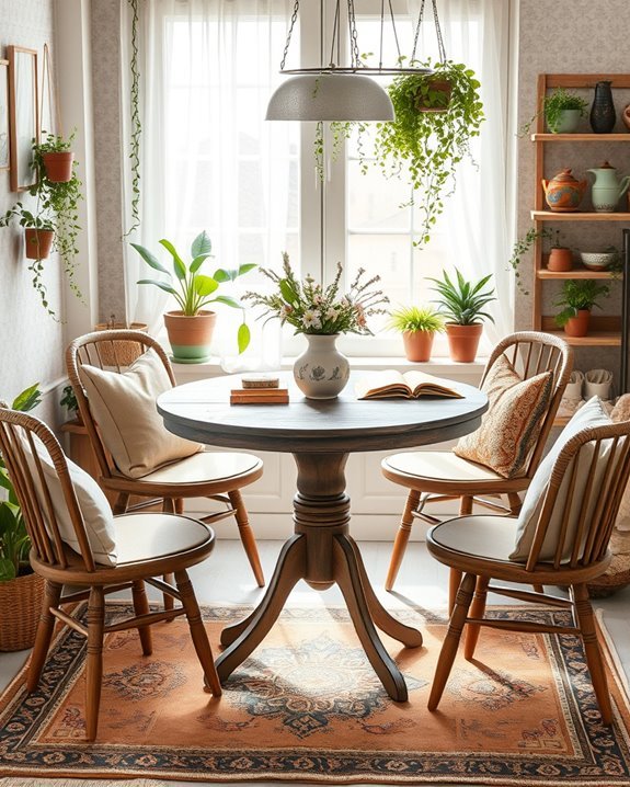 cozy boho kitchen nook