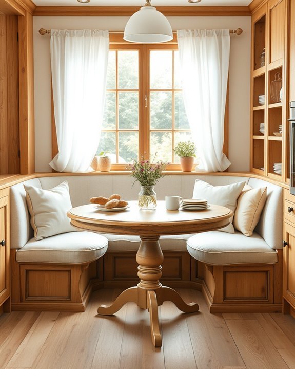 cozy breakfast nook design