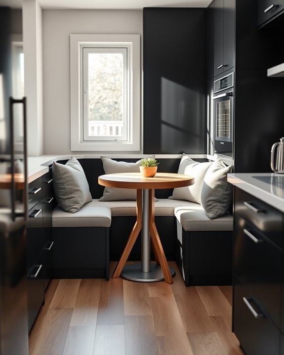 cozy breakfast nook seating